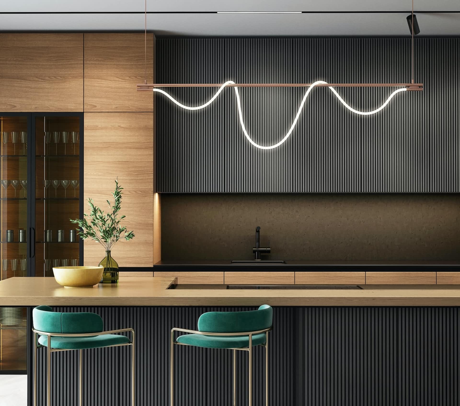 Modern Medium Gray Kitchen