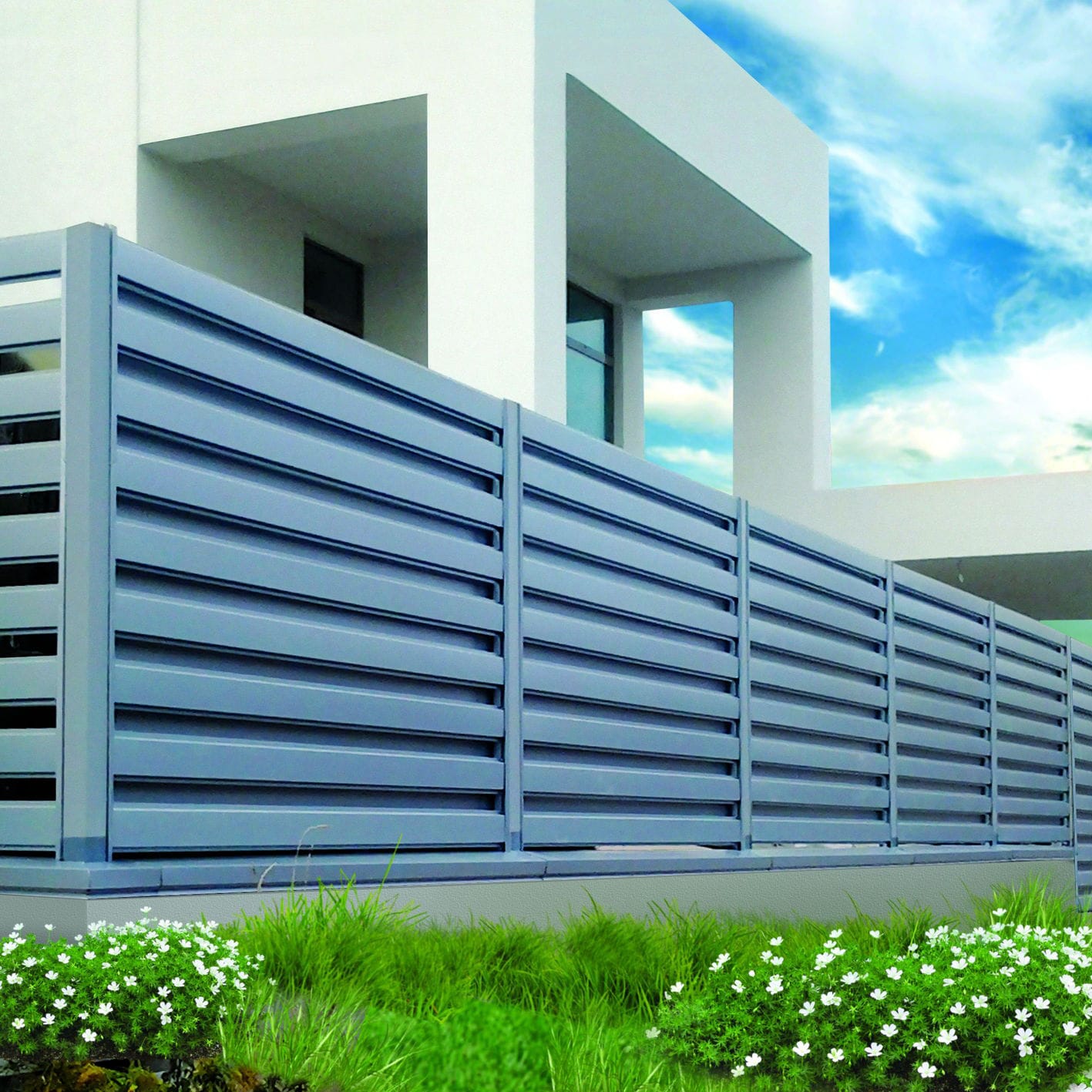 забор для дома металлический фото